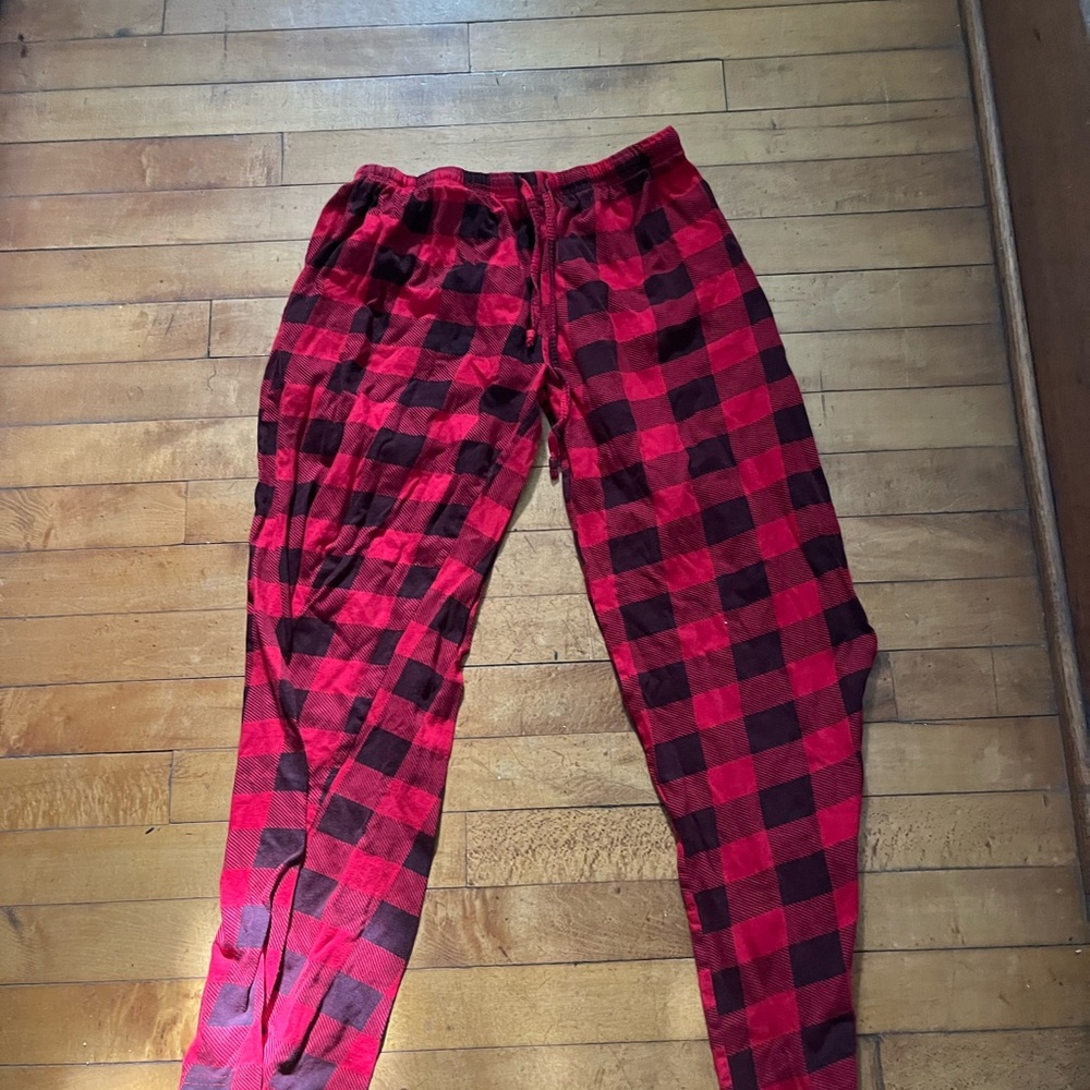 Red and Black Plaid Lounge Pants